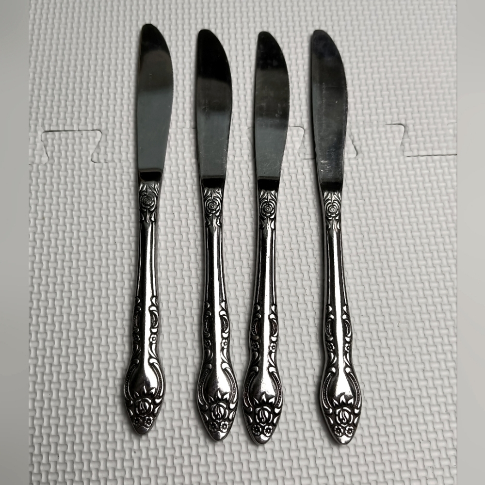 Rogers Co Stainless Korea Tableware Knife 4 PCs Silver